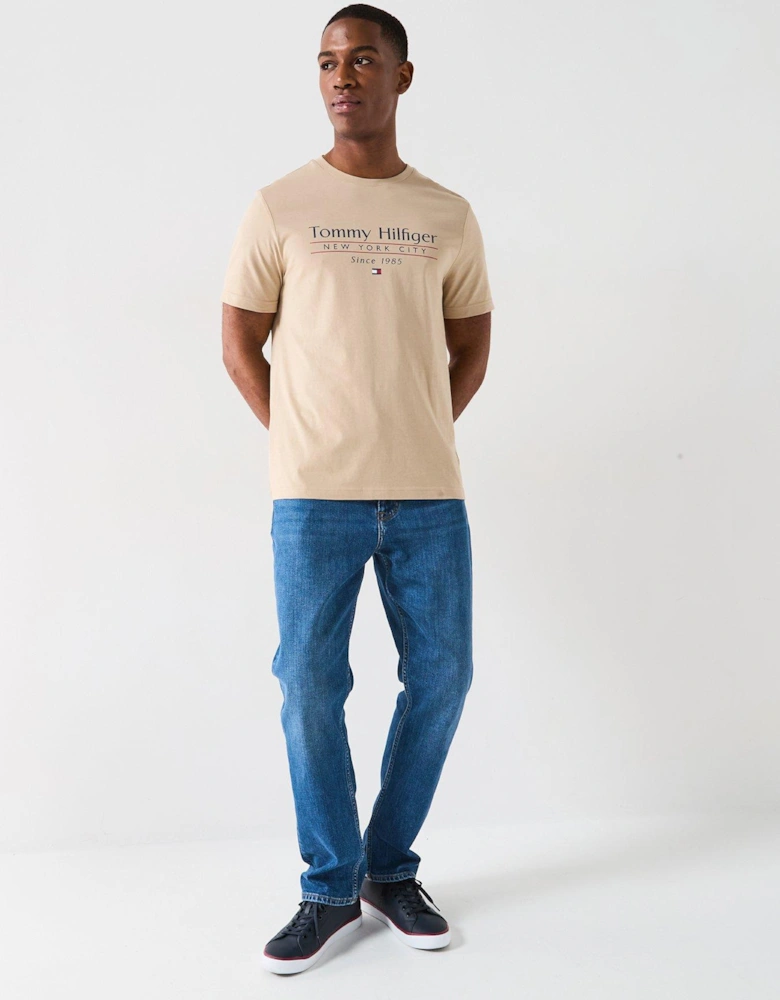 Centre Stack Logo T-Shirt - Natural