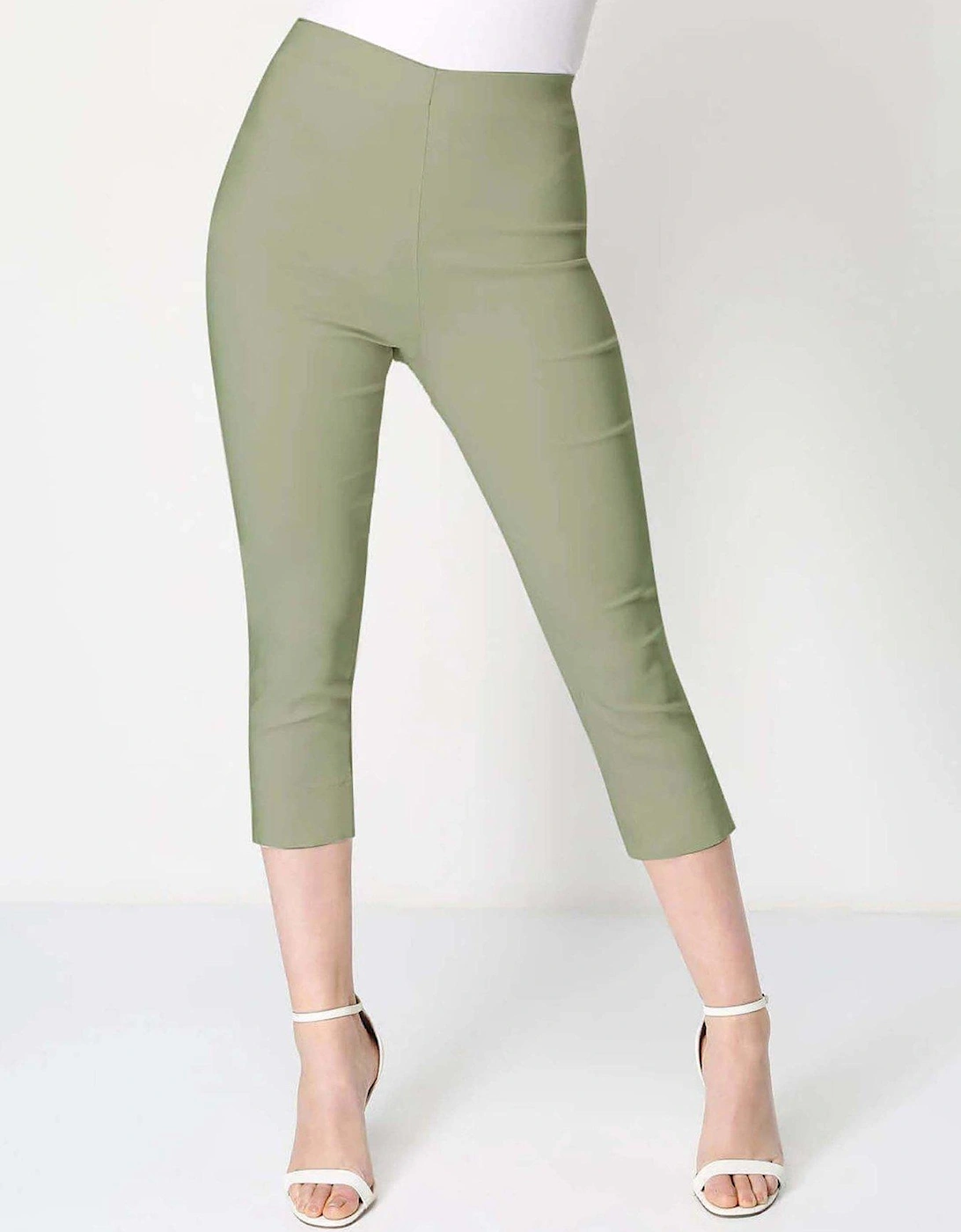 Cropped Stretch Trouser - Khaki, 2 of 1