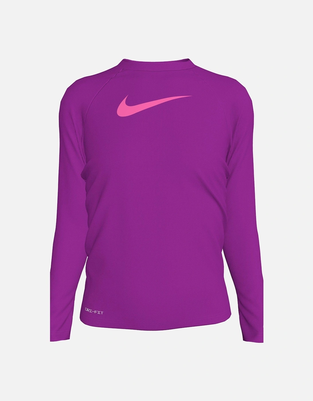 Girls Swoosh Long Sleeve Hydroguard T Shirt - Purple, 2 of 1