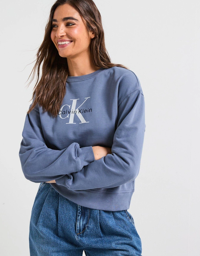 Monologo French Terry Sweatshirt - Purple