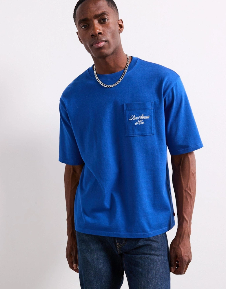 Levis Heavyweight Graphic Pocket Short Sleeve T-shirt - Blue