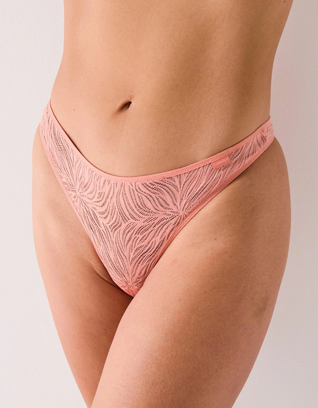 Sheer Marq Lace Thong - Orange, 2 of 1