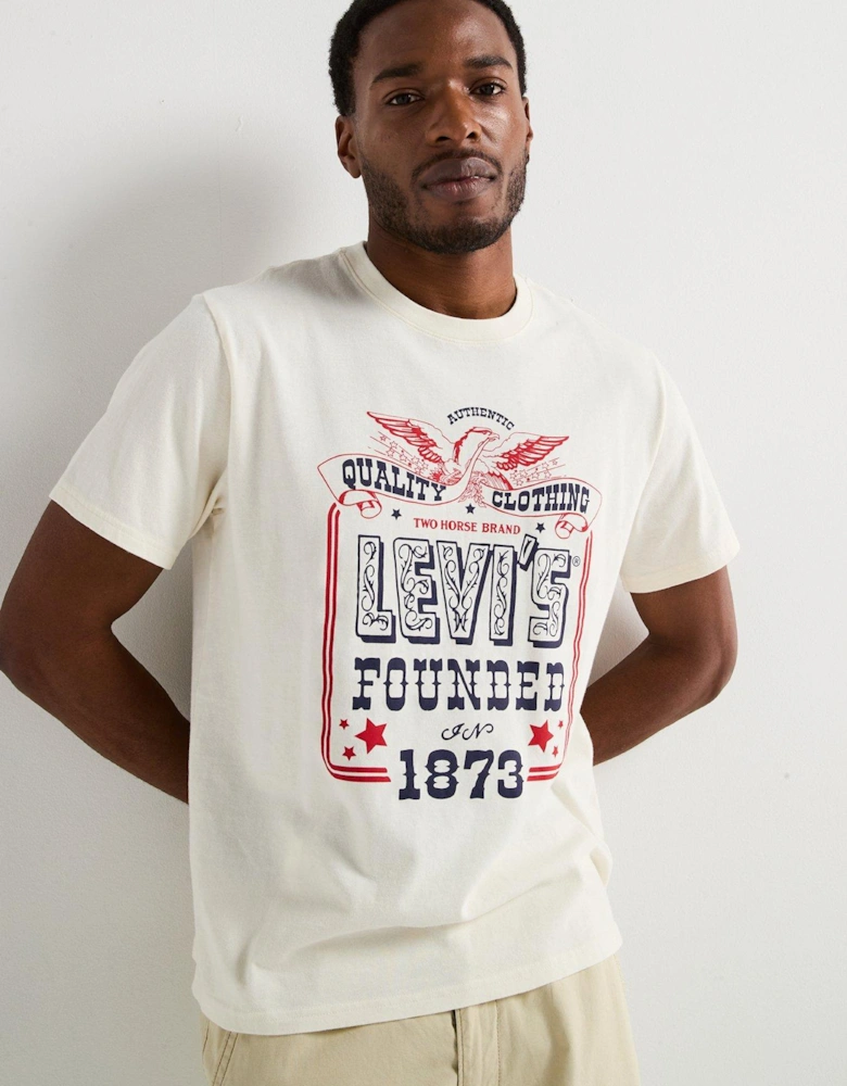 Graphic Relaxed Fit Short Sleeve T-shirt - White