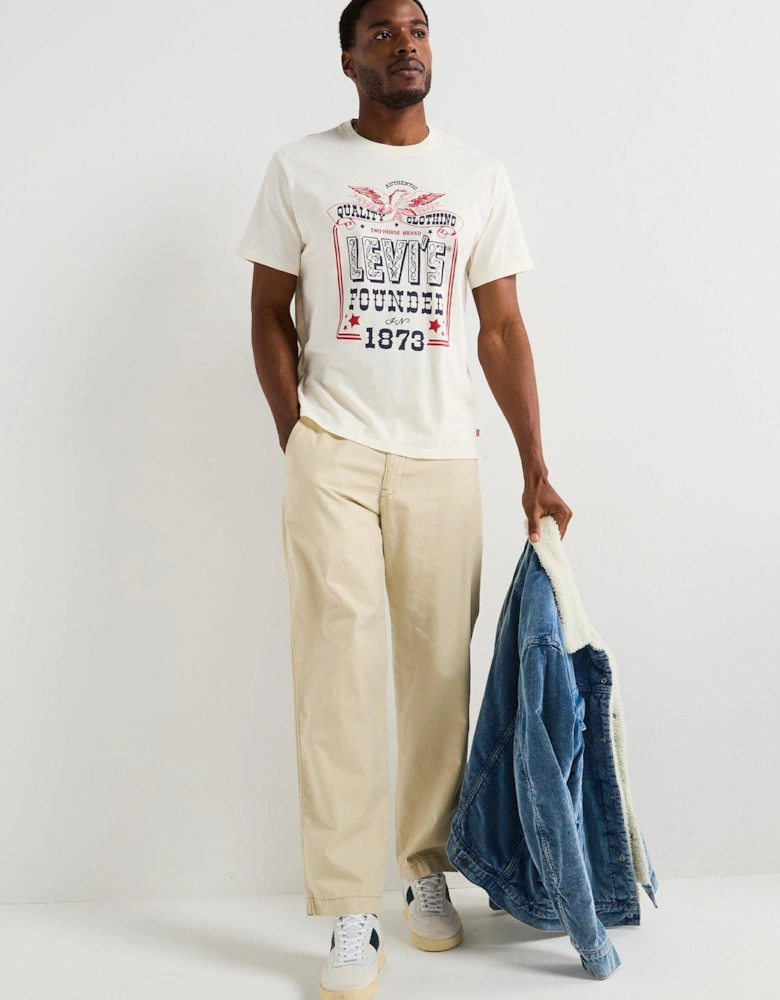 Graphic Relaxed Fit Short Sleeve T-shirt - White