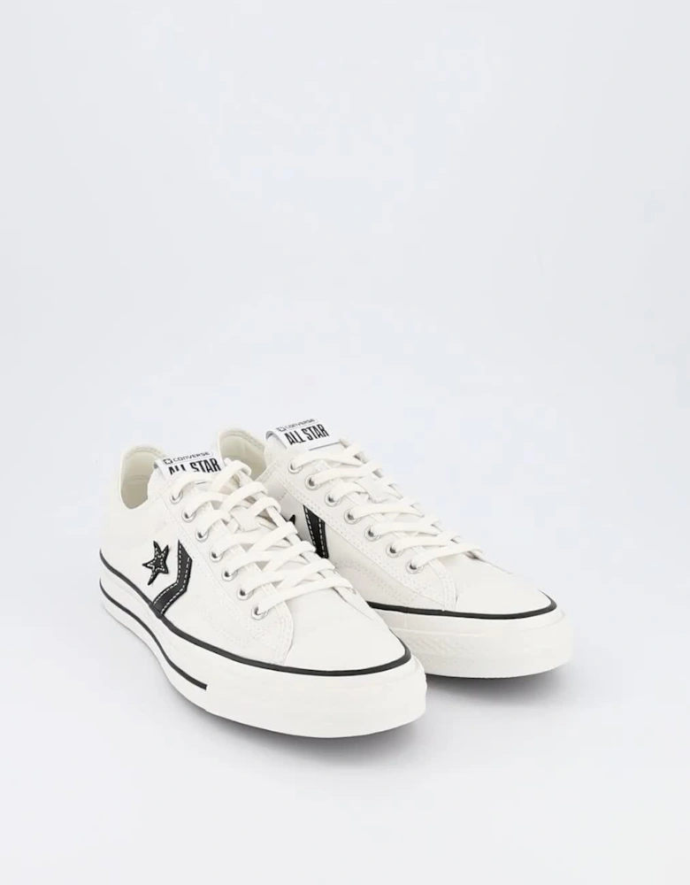 Men's Star Player 76 Canvas Ox Trainers - White
