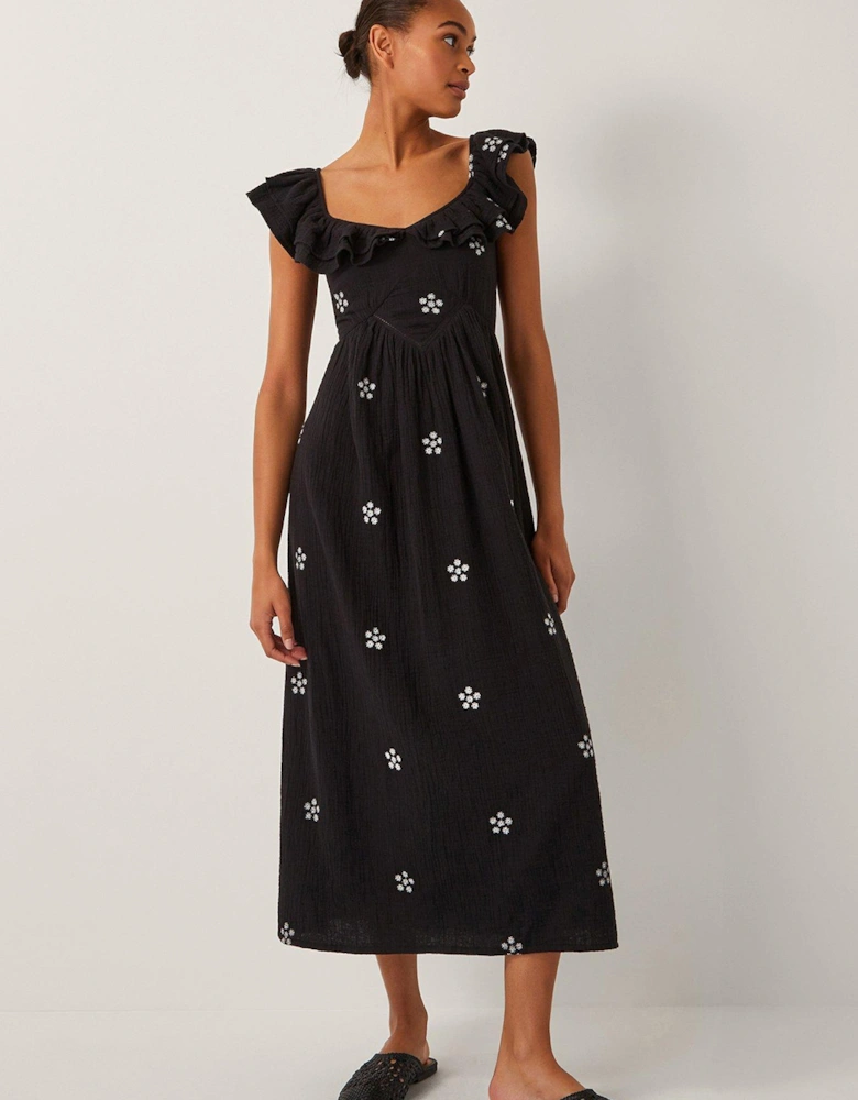 Daisy Midi Dress - Black