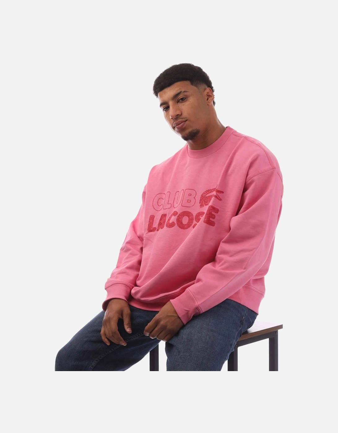 Round Neck Loose Fit Vintage Print Sweatshirt