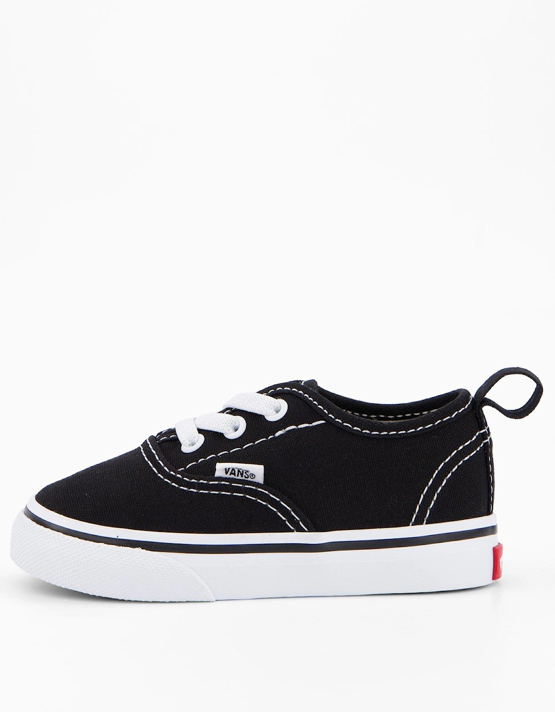 Toddler Authentic Elastic Lace Trainers - Black/White, 2 of 1