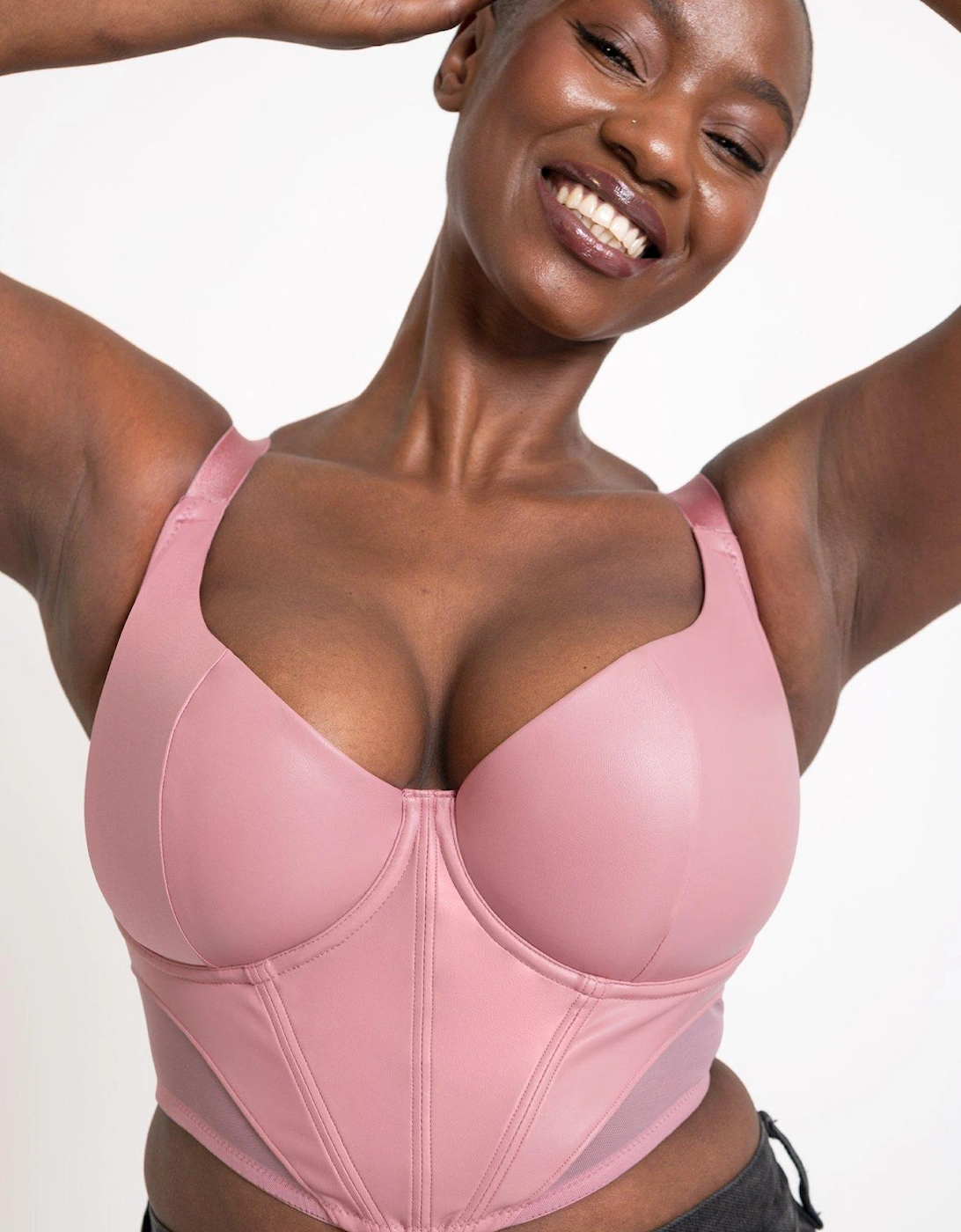 Storm Scooped Longline Balcony Bra - Dusky Rose, 2 of 1