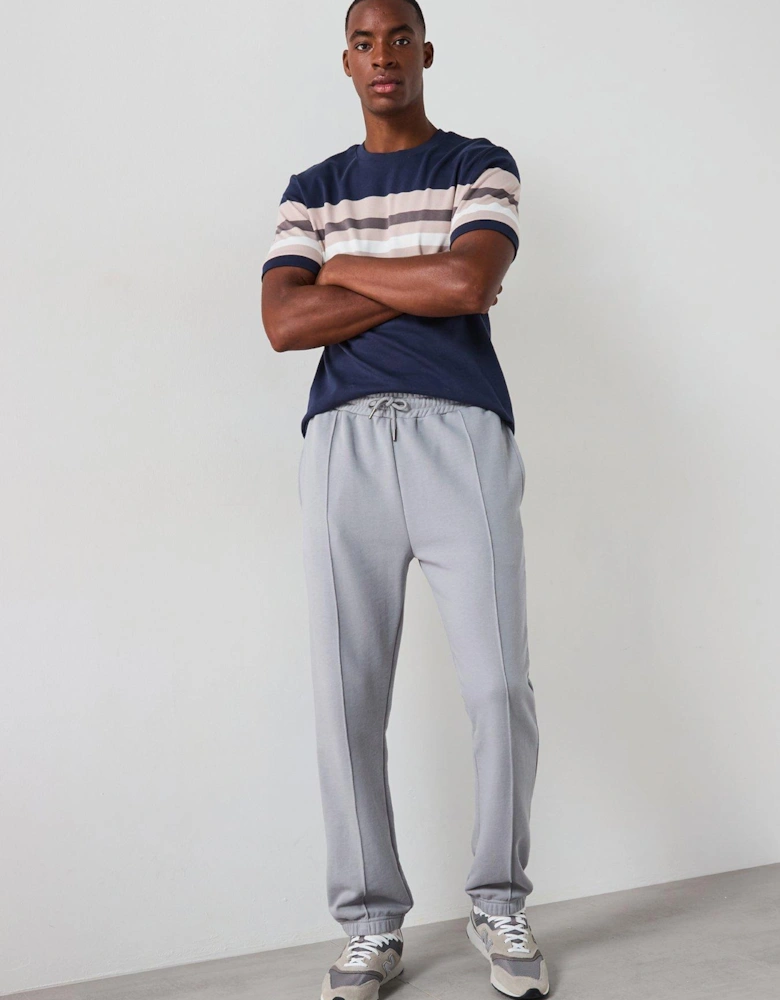 Interlock Chest Block T-Shirt - Navy