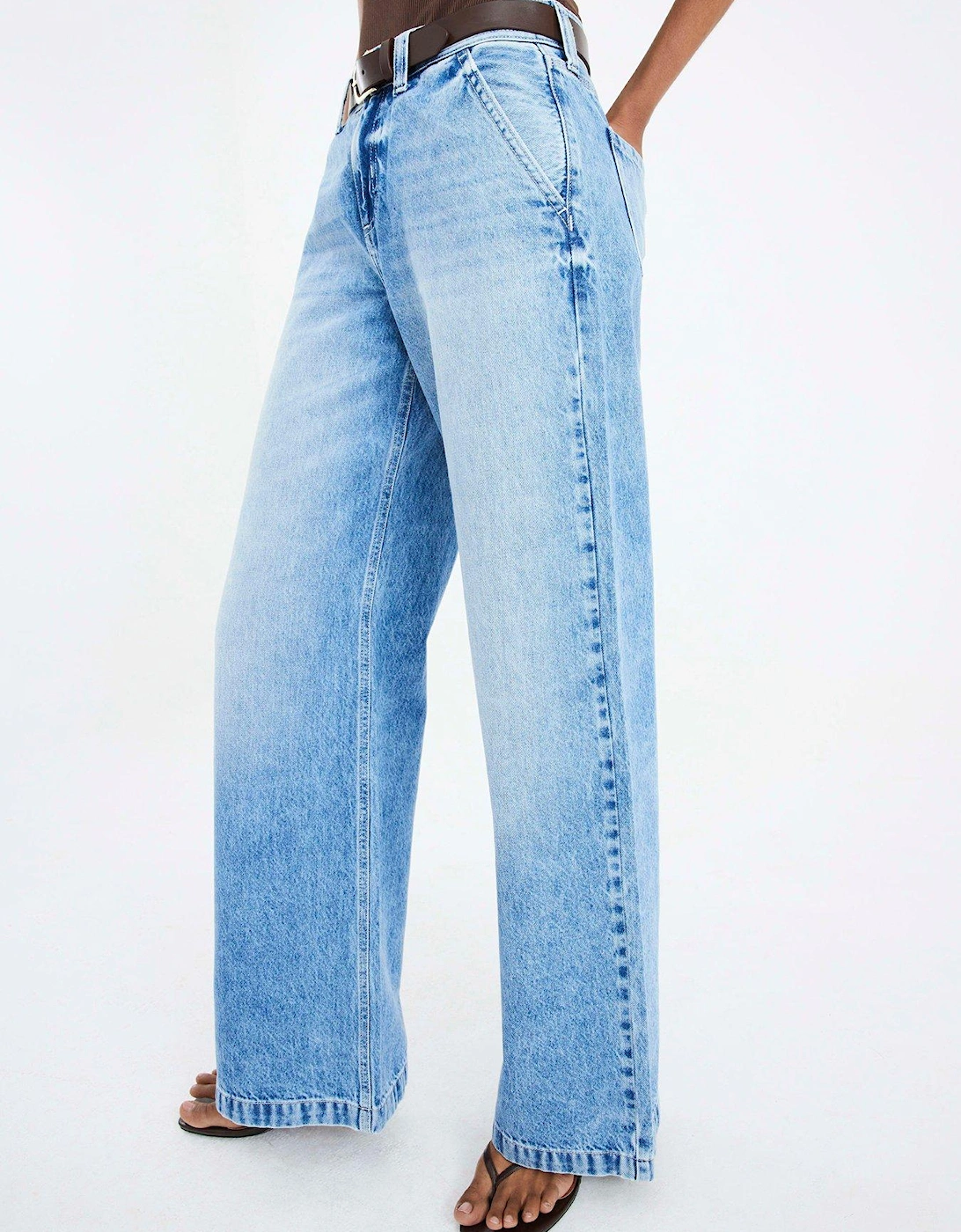 Tailored Baggy Jeans - Blue, 2 of 1
