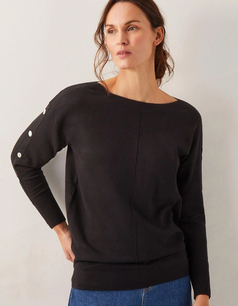 Bria Batwing Jumper - Black