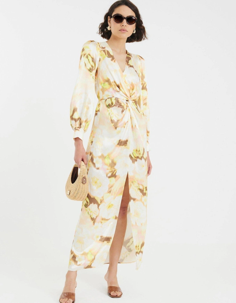 Twist Front Maxi Dress - Cream