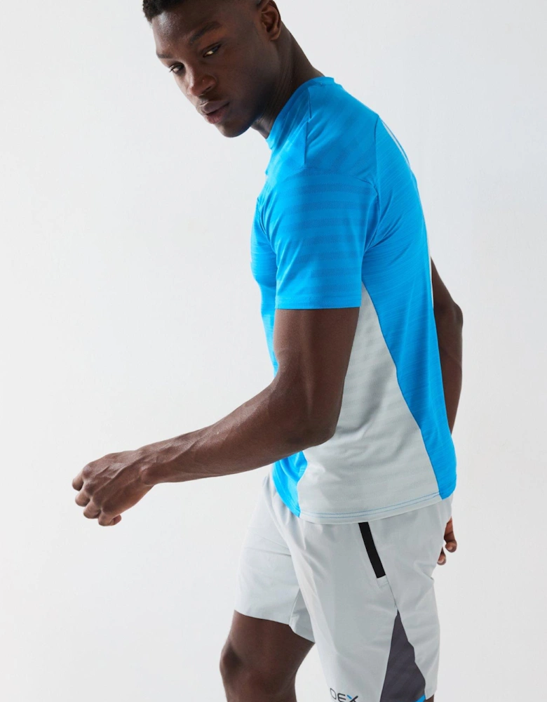Mens Piton Tee Shirt - Bright Blue