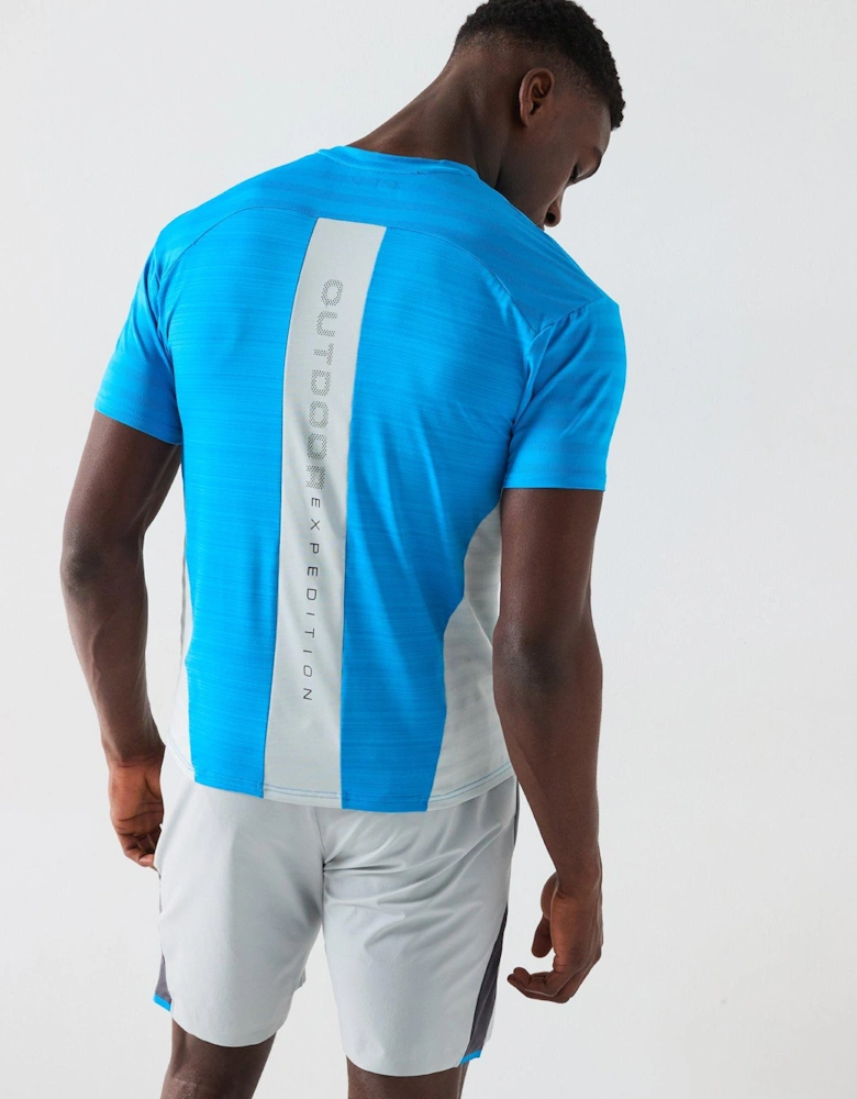 Mens Piton Tee Shirt - Bright Blue