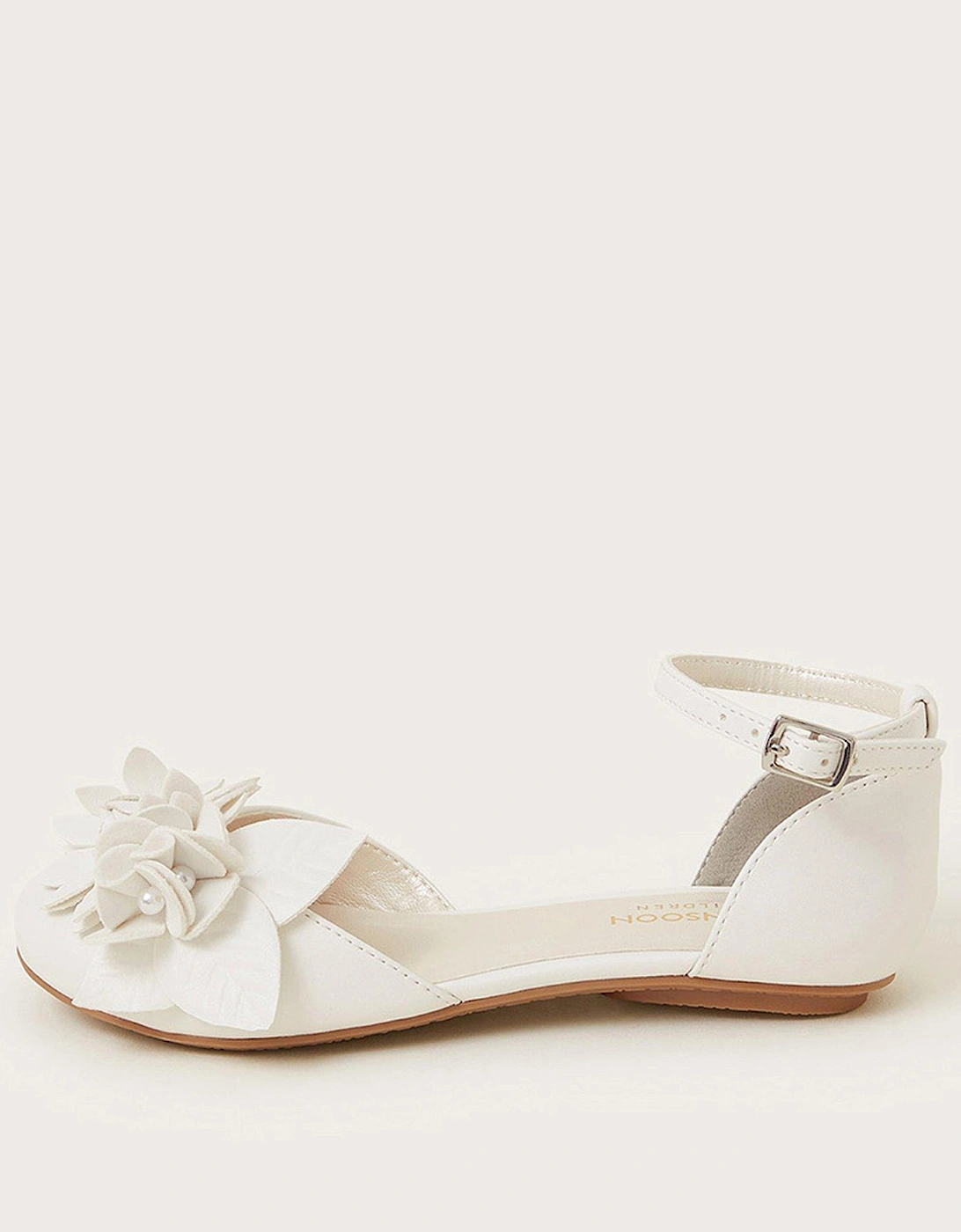 Girls Ivory Flower Ballerina - Ivory, 2 of 1