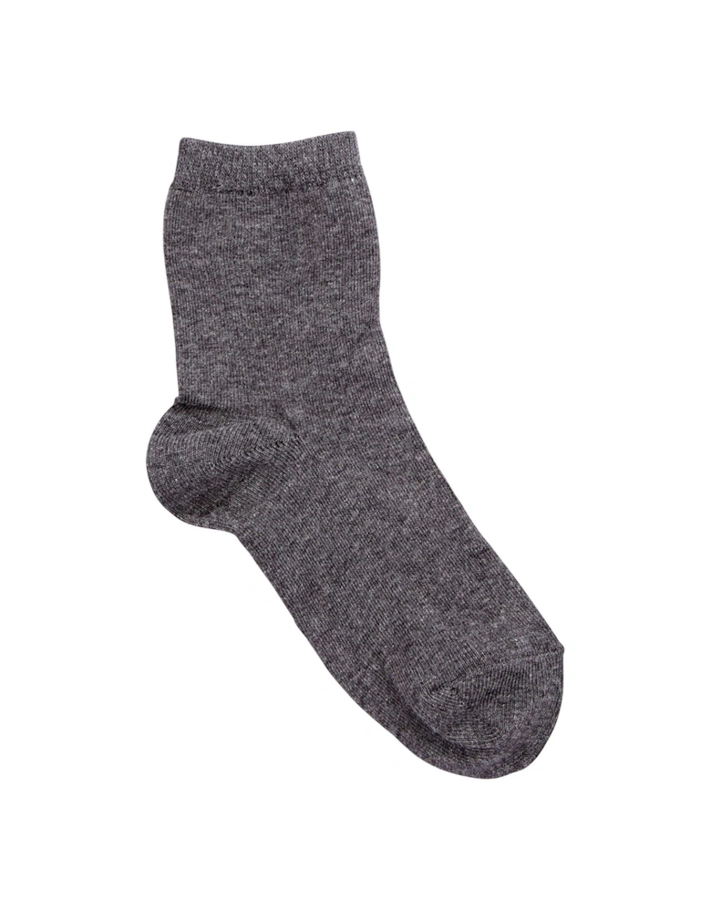 Unisex 7 Pack School Ankle Socks - Grey