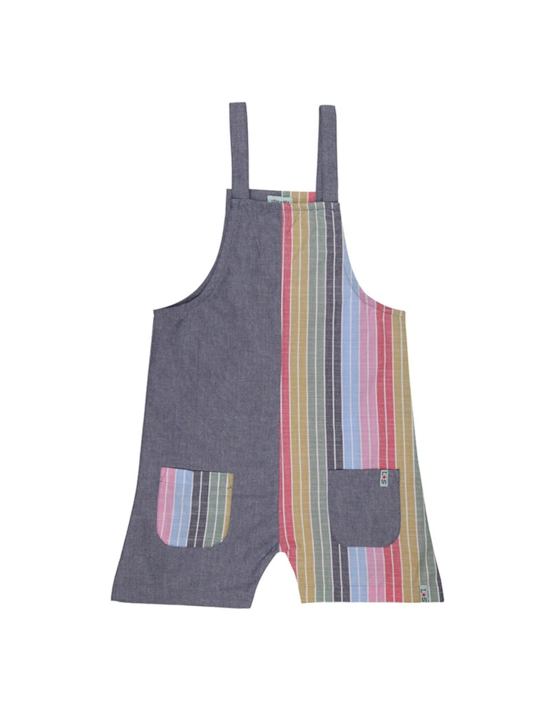 Girls Multicoloured Rainbow Stripe Print Playsuit - Multi