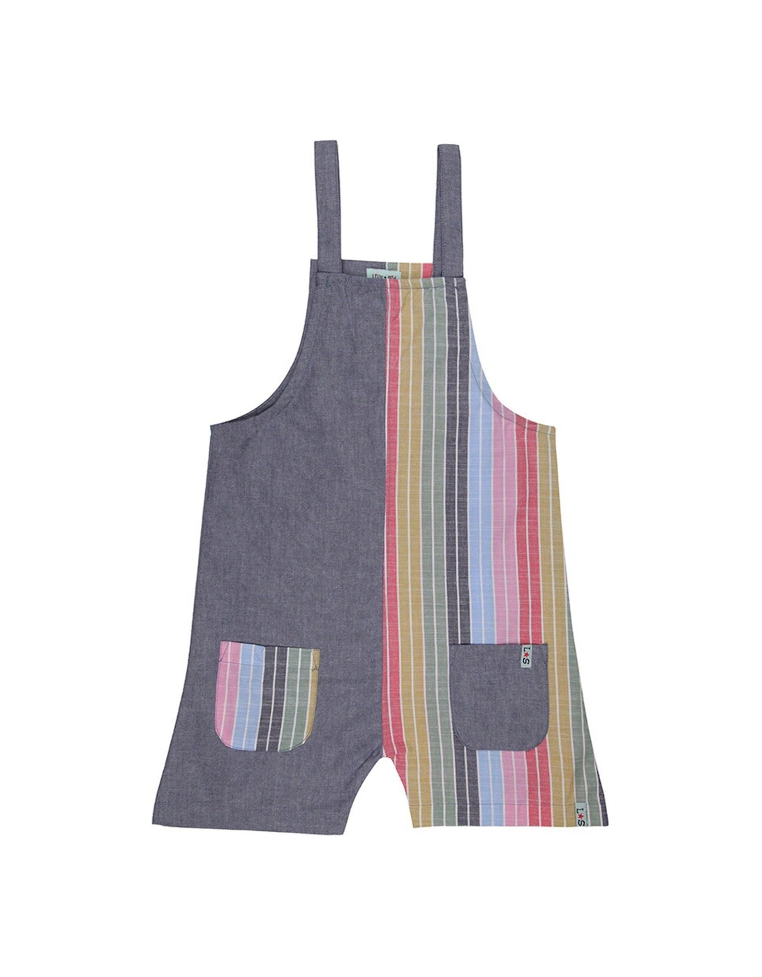 Girls Multicoloured Rainbow Stripe Print Playsuit - Multi, 2 of 1