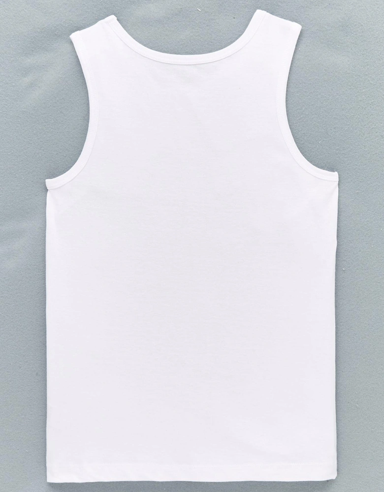 Boys 5 Pack Sleeveless School Vests - White