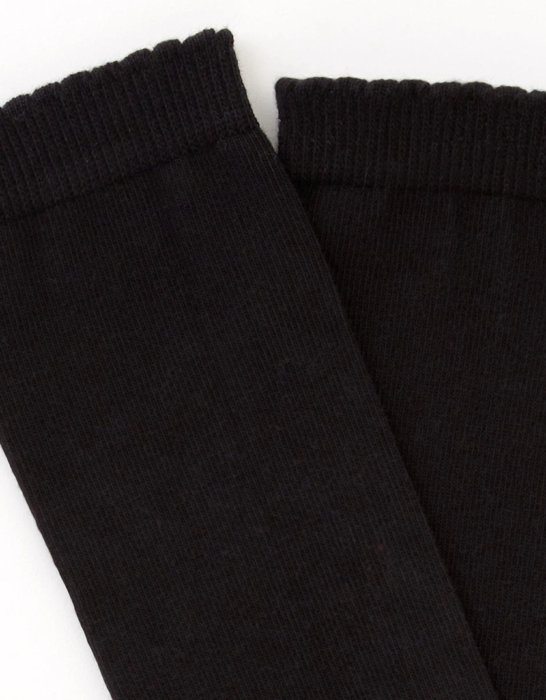 Girls 2 Pack Over The Knee Socks - Black