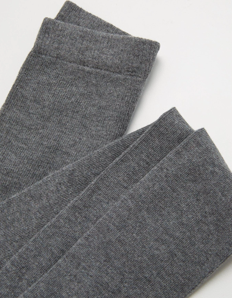 3 Pack Girls Flat Knit Tights - Grey