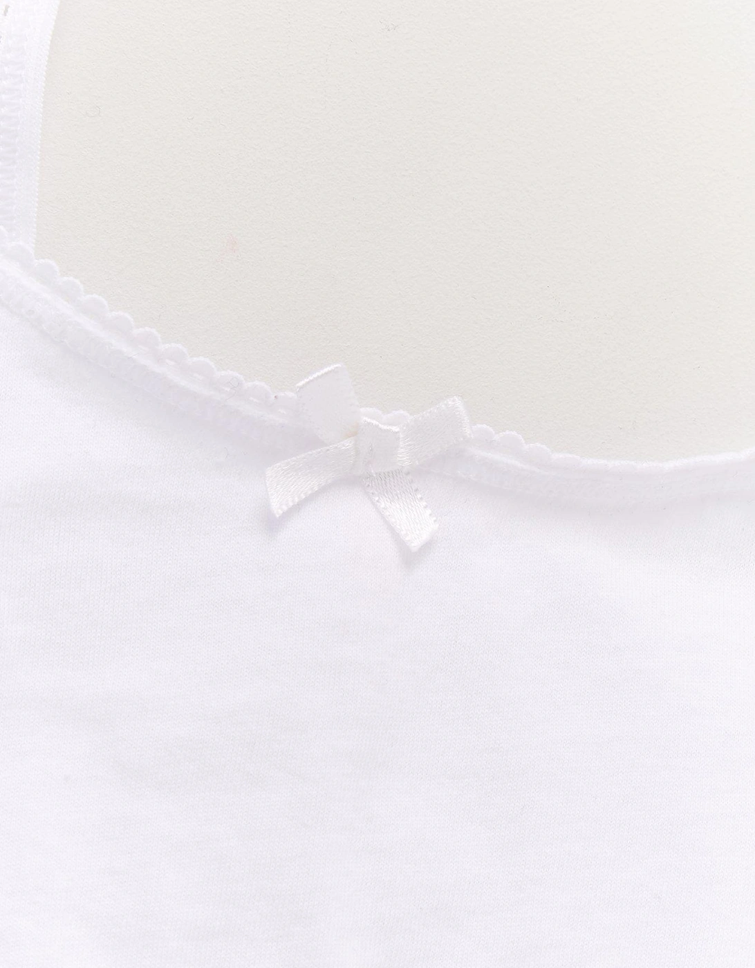 Girls 5 Pack Plain School Crop Tops - White