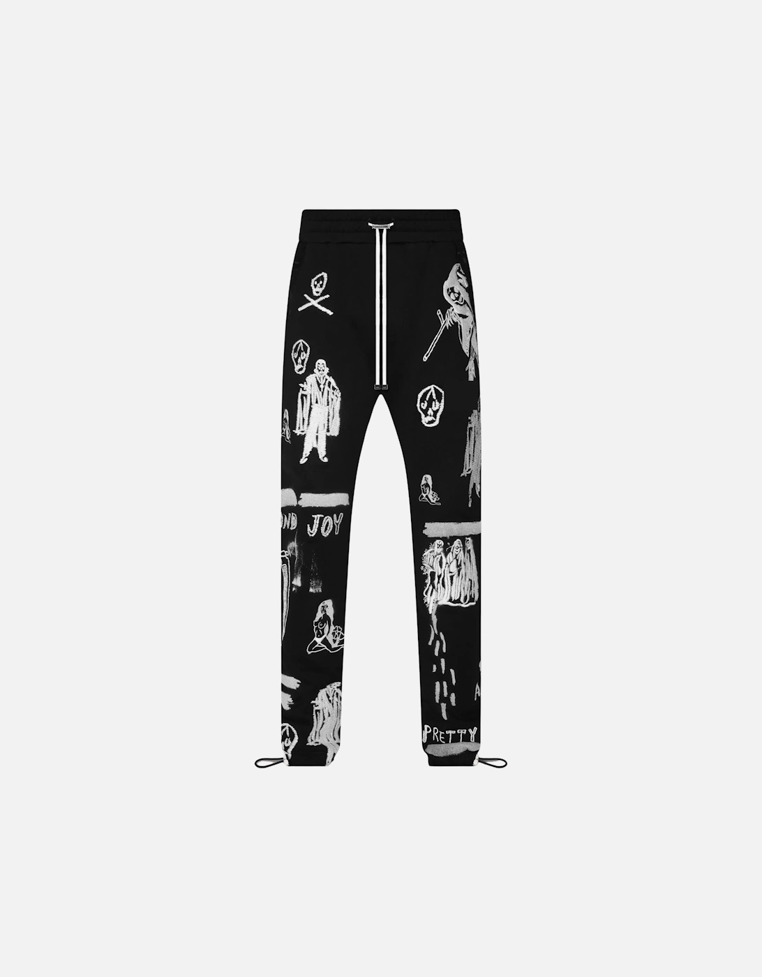 X WES LANG EMBROIDERED SWEATPANTS BLACK, 4 of 3