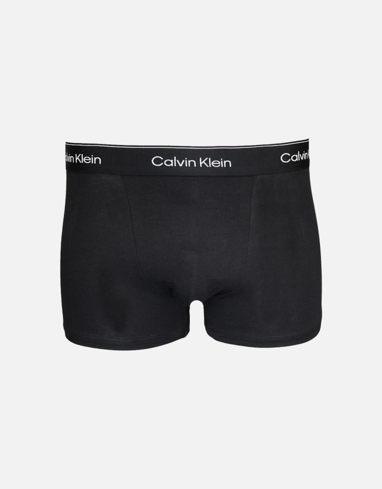 3-Pack Icon Cotton Stretch Relaxed Fit Boxer Trunks, Black/Glacier/Blue Bell