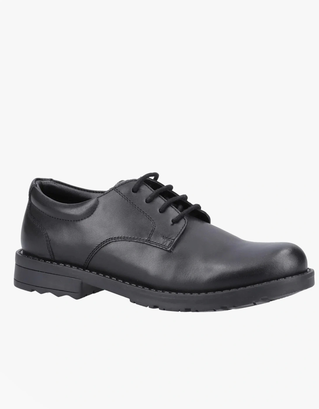 Hush Puppies Boys Black 'S Bruno Leather School Shoes  Uk Size 8 Teens Kids