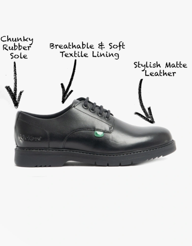 116241 FINLEY LO Boys School Shoes Black
