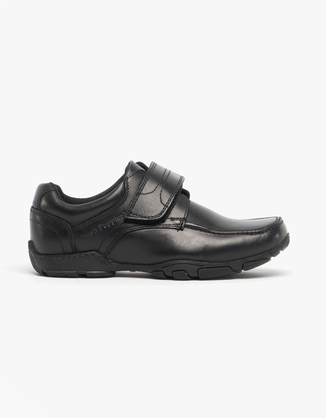 Hush Puppies Boys Black 'S Freddy 2 Leather School Shoes  Small Kids