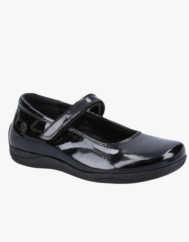ARIA Girls School Shoes Black Patent