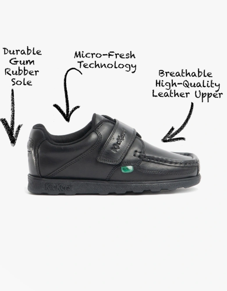 114862 FRAGMA STRAP Boys School Shoes Black