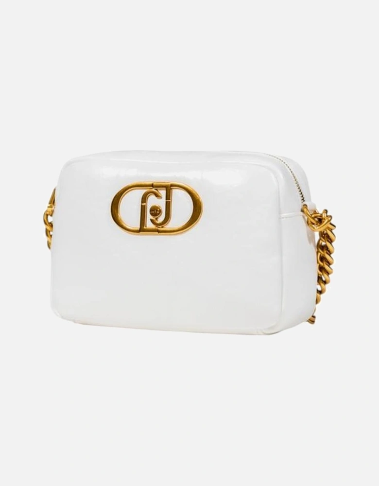 Medium Camera Case Bag with Gold Chain Strap Women - White Handbags