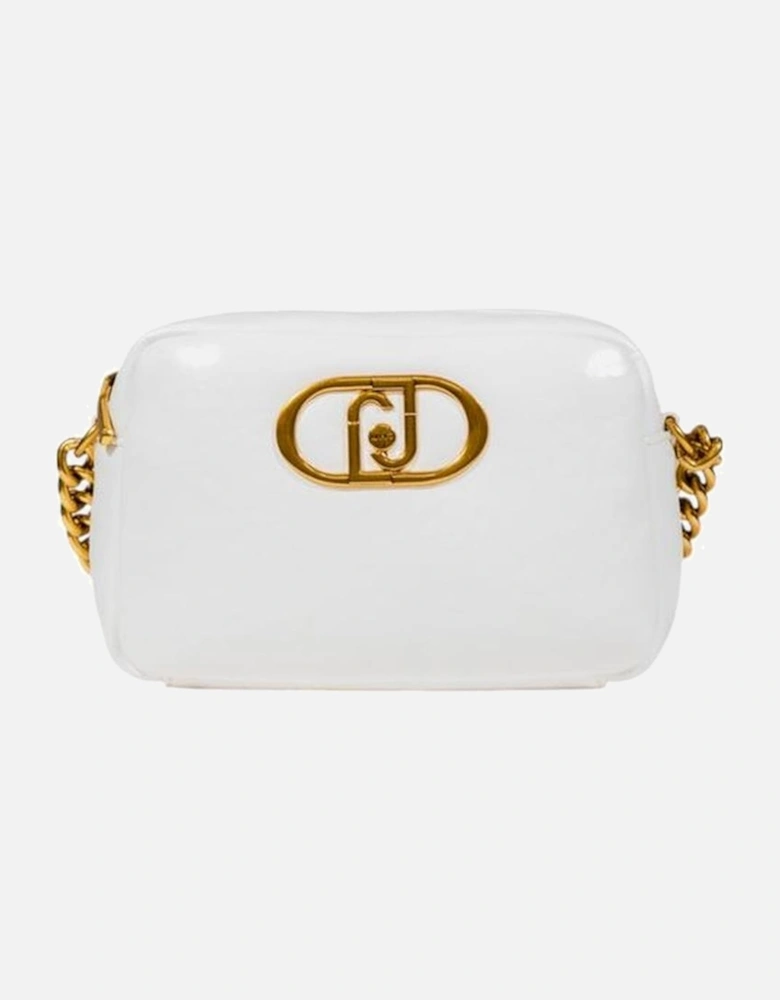 Medium Camera Case Bag with Gold Chain Strap Women - White Handbags