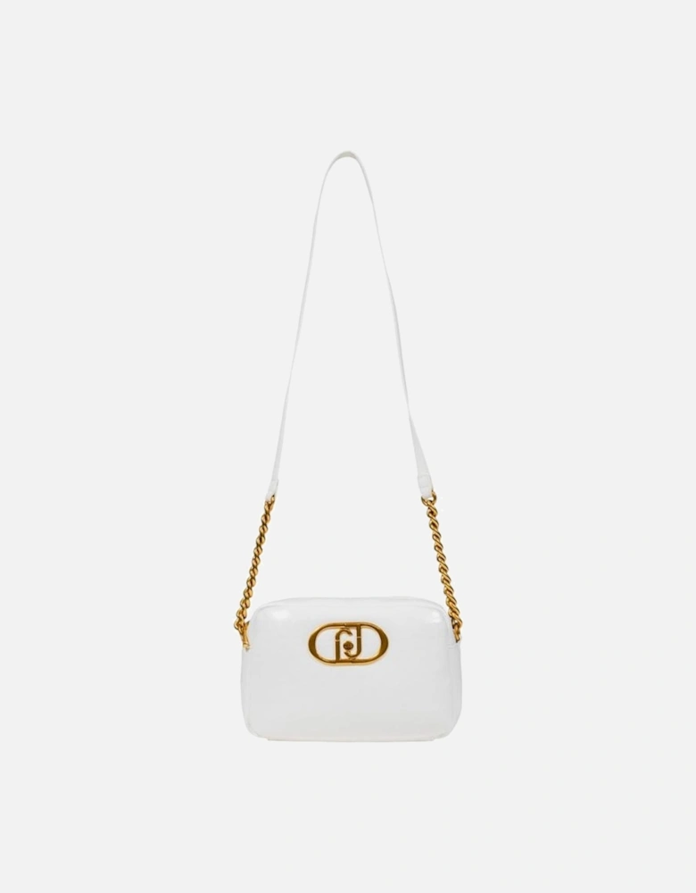 Medium Camera Case Bag with Gold Chain Strap Women - White Handbags