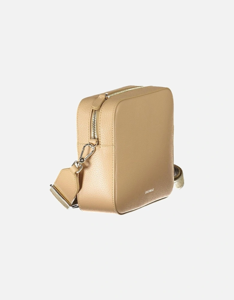 Versatile Shoulder Bag with Contrasting Details Women - Beige Handbags