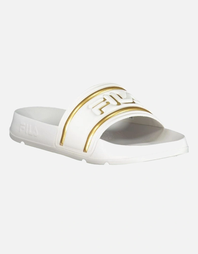 Sporty Sophisticated Sleek Slippers with Bold Details Women - White