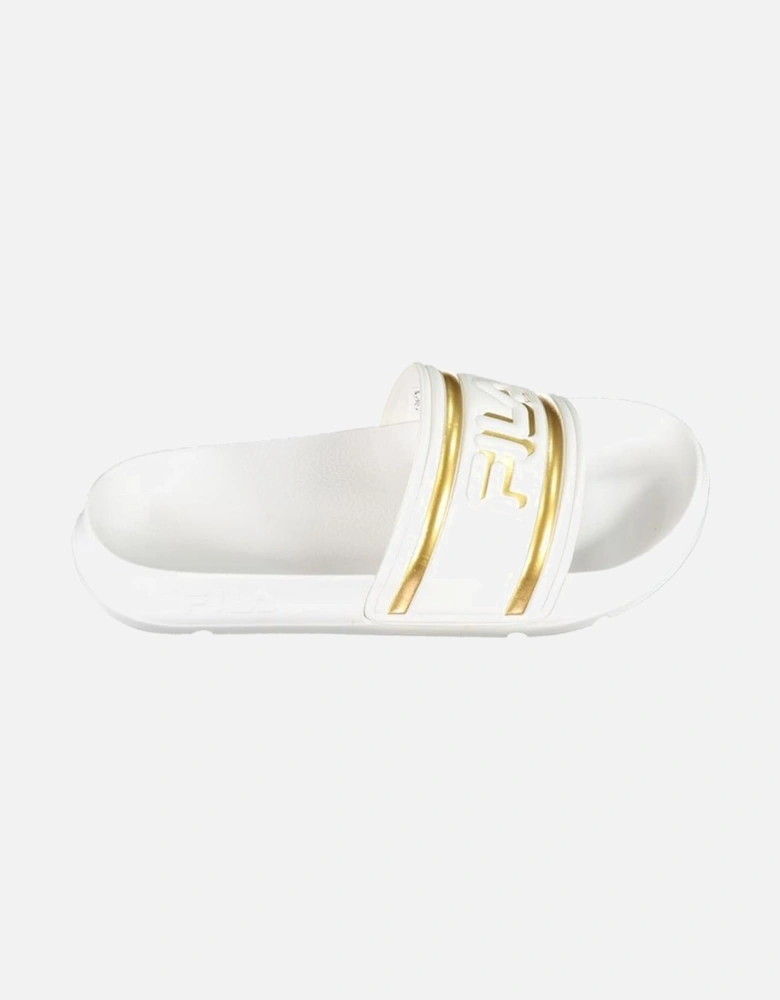 Sporty Sophisticated Sleek Slippers with Bold Details Women - White
