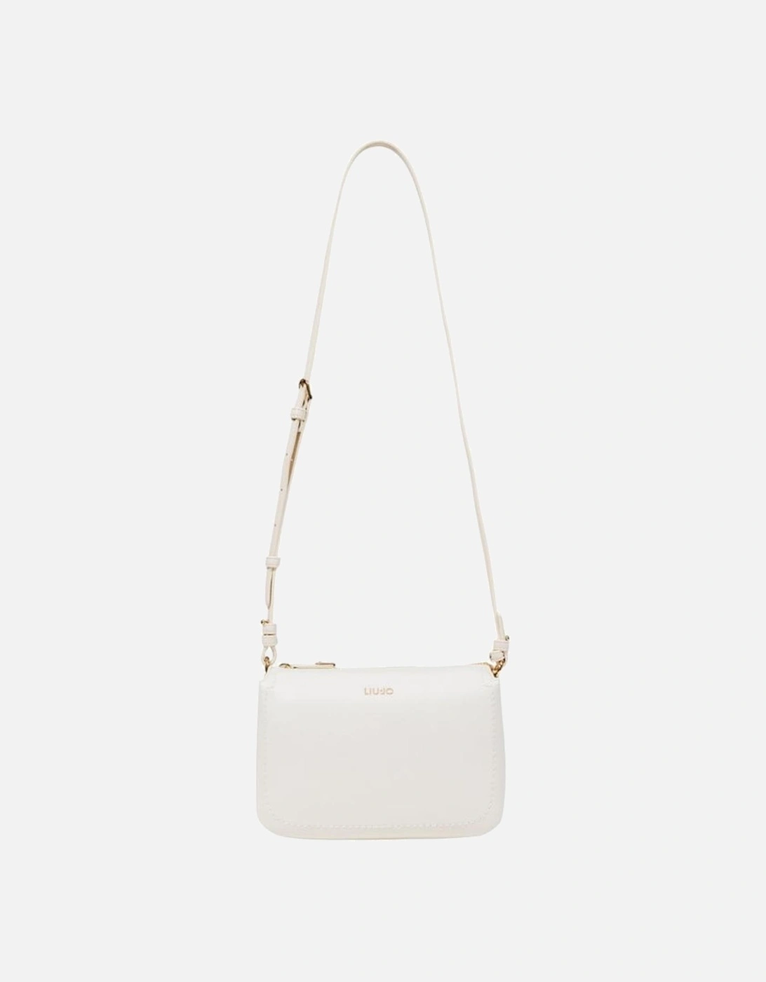 Elegant Faux Leather Crossbody Bag with Gold Accents Women - Cream, 6 of 5