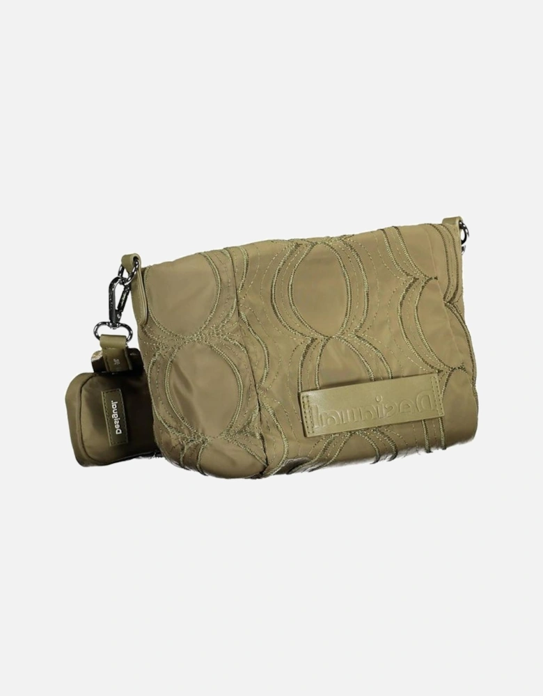 Embroidered Shoulder Bag with Coin Pocket Women - Green Handbags