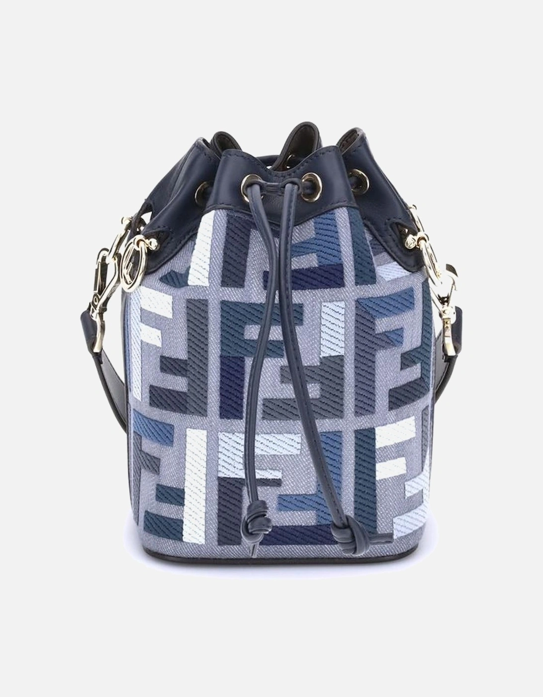 Mon Tresor Mini Bucket Bag with FF Motif Women - Blue, 5 of 4