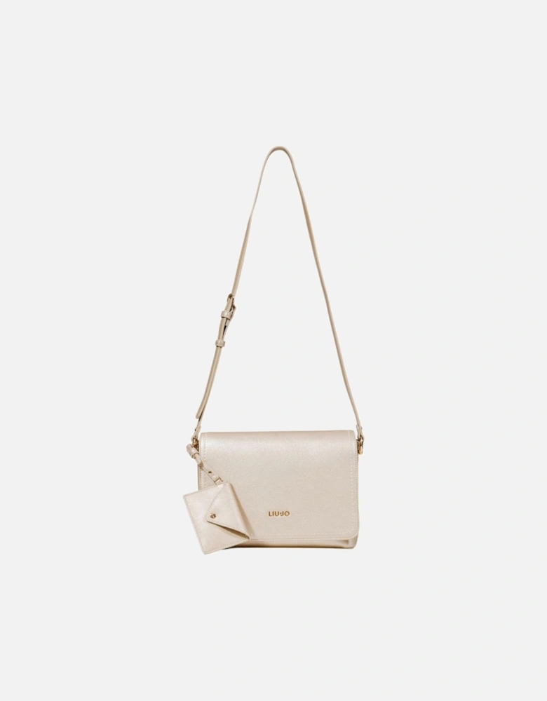 Medium Eco-Leather Messenger Bag with Wallet Women - Gold Handbags