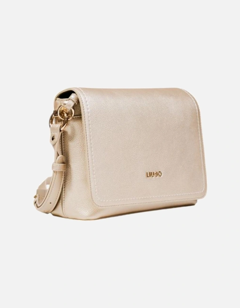 Medium Eco-Leather Messenger Bag with Wallet Women - Gold Handbags
