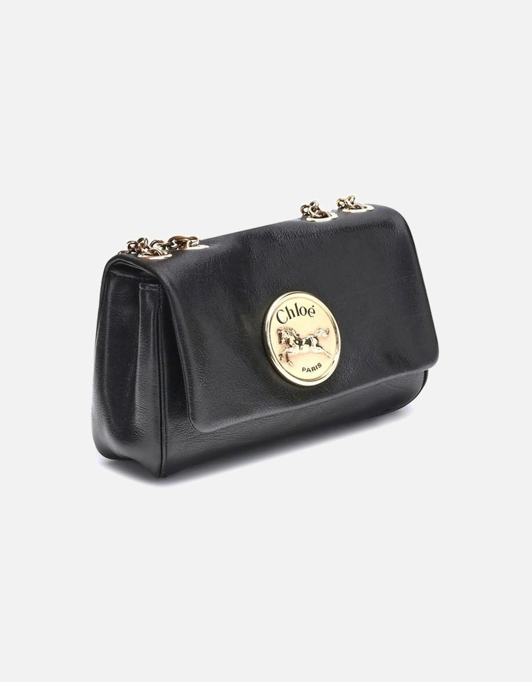 Heritage Grained Leather Shoulder Bag Women - Black