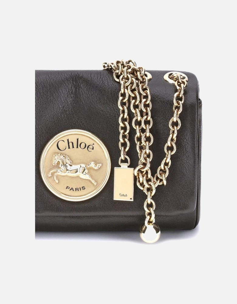 Heritage Grained Leather Shoulder Bag Women - Brown