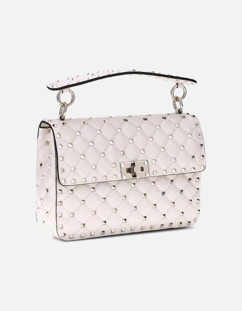 Rockstud Spike Quilted Leather Shoulder Bag Women - Cream