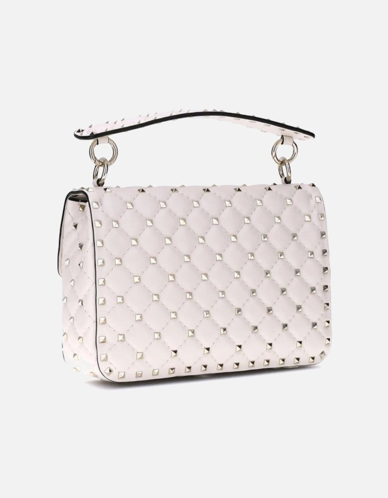Rockstud Spike Quilted Leather Shoulder Bag Women - Cream