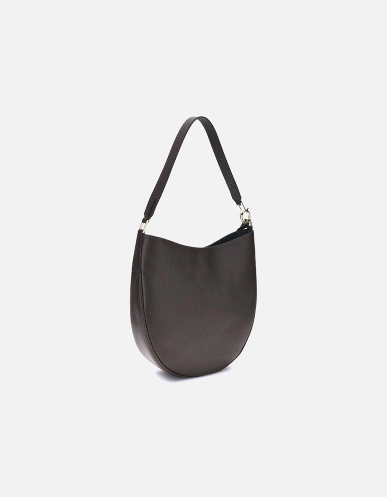 North-South Medium Shoulder Bag with Jacquard Strap Women - Brown